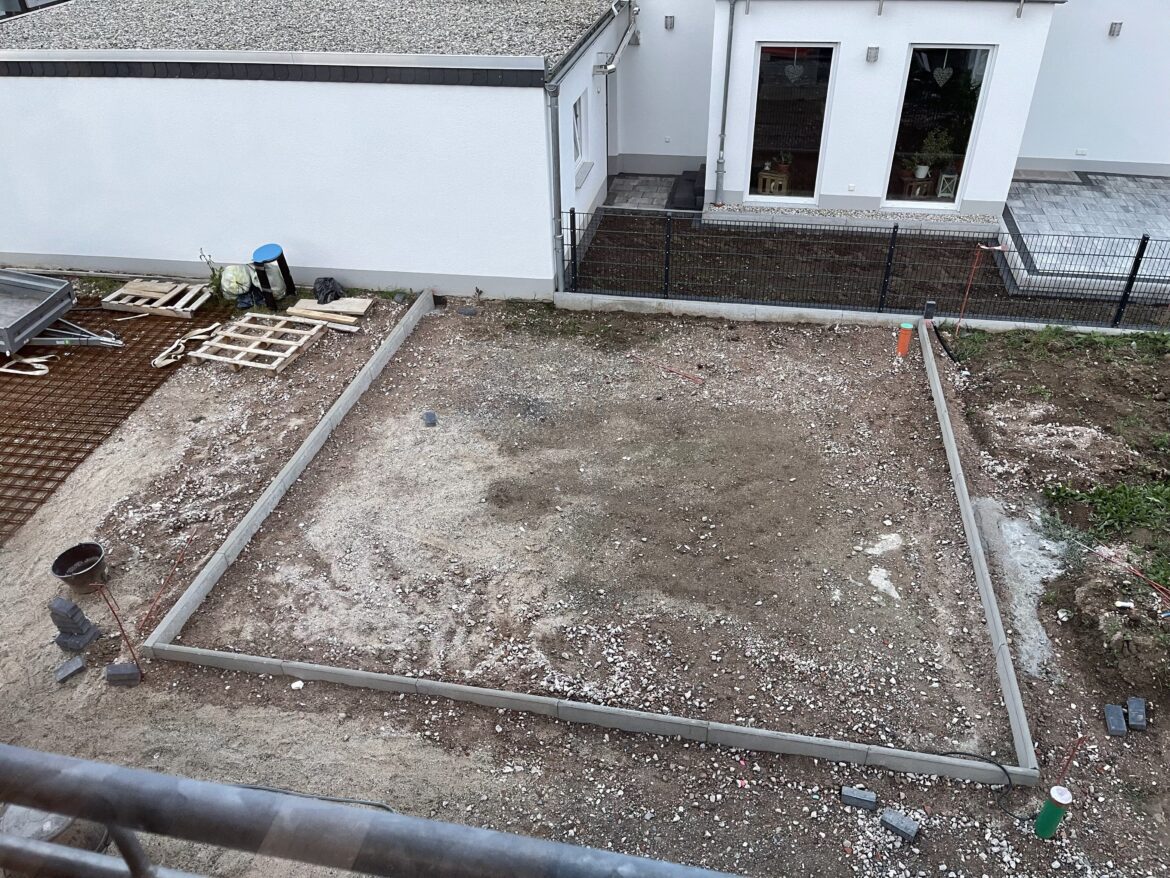 Fundament für Bodenplatte Garage erstellen